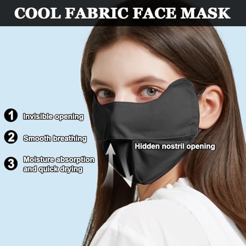 PALAY® Sun Protection Face Cover for Women Prevent Light Aging UV Outdoor Breathable Summer Cool Ice Silk Mask with Adjustable Drawstring Ear Loops Design Washable 3PCS PALAY® Sun Protection Face Cover for Women Prevent Light Aging UV Outdoor Breathable Summer Cool Ice Silk Mask with Adjustable Drawstring Ear Loops Design Washable 3PCS